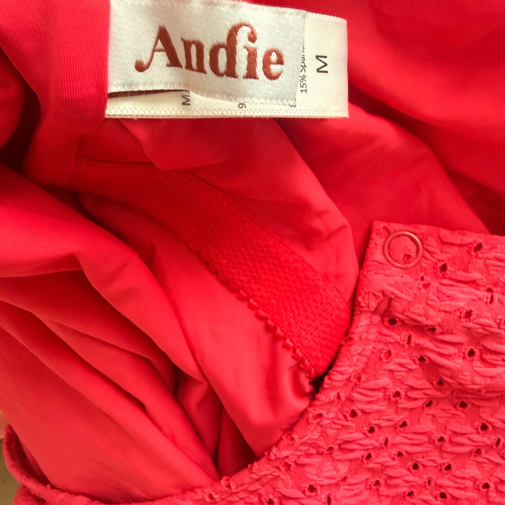 Andie Swimsuit in Bright Pink Eyelet - Picture 4 of 5